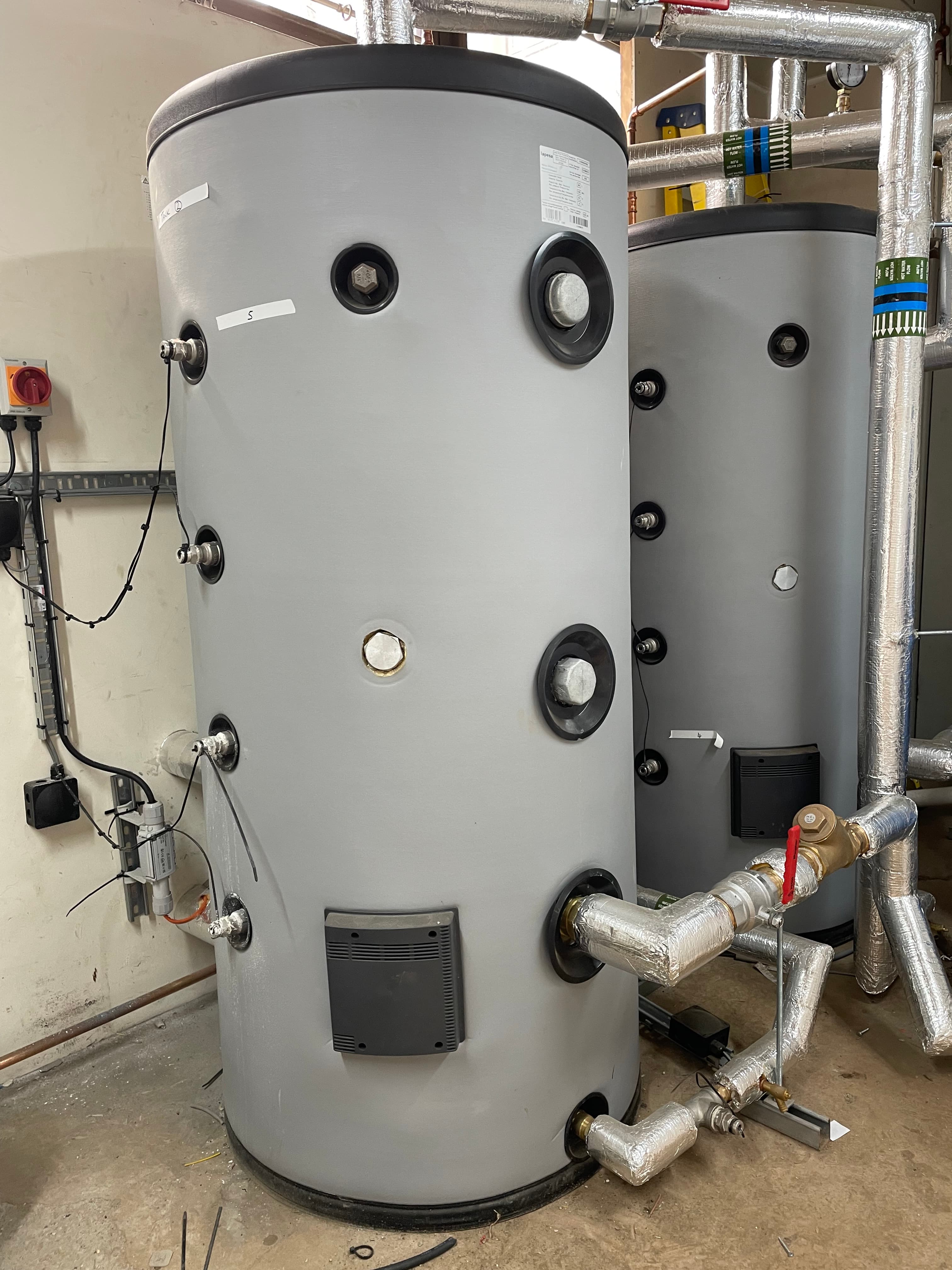 Hot water plant installed by Rossair at Rowan House