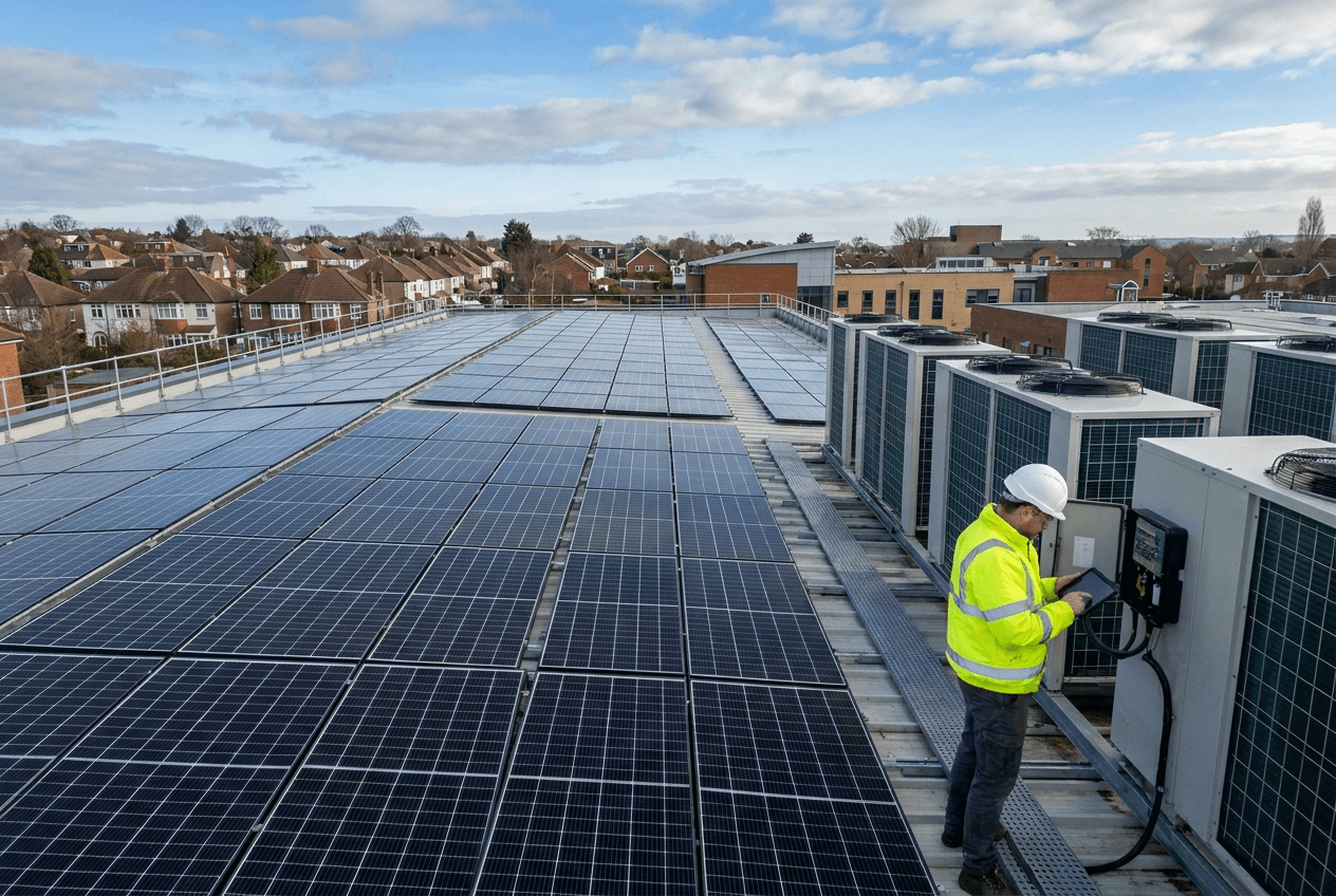 Commercial solar PV installation